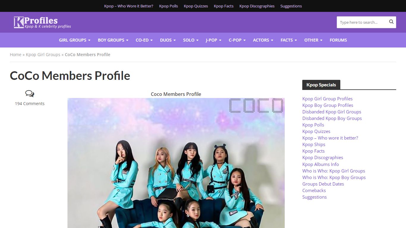 CoCo Members Profile (Updated!)